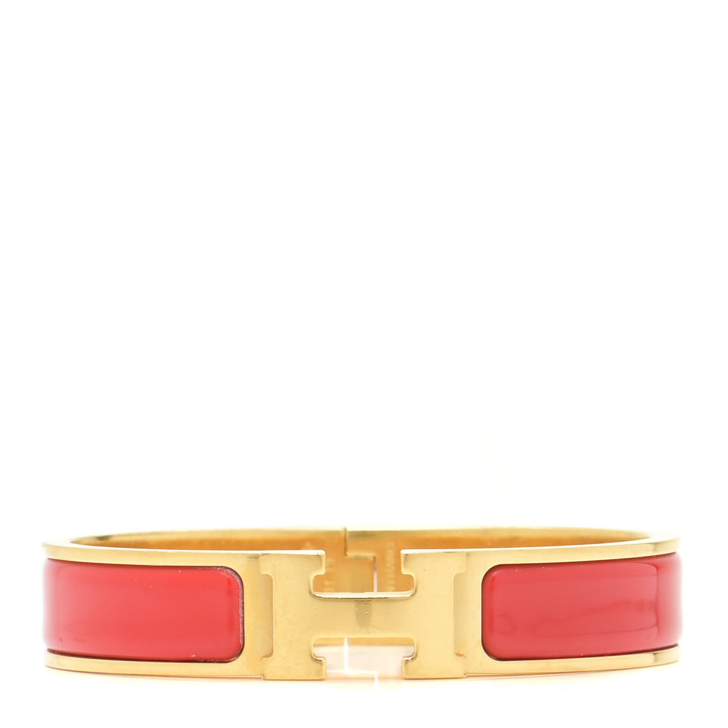 Enamel Narrow Clic Clac H Bracelet PM Red