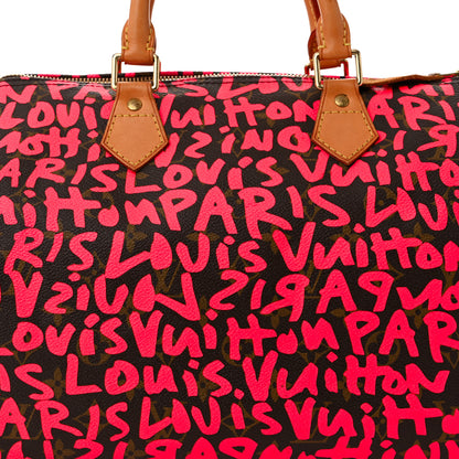 Louis Vuitton Monogram Graffiti Speedy 30 Fuchsia 8 of 11