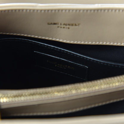 Saint Laurent Calfskin Y Quilted Monogram Small Loulou Chain Satchel Dark Beige 8 of 9