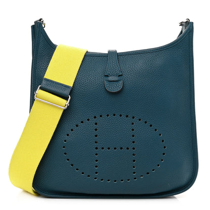 Hermes Taurillon Clemence Amazone Evelyne III PM Colvert Lime 1 of 12