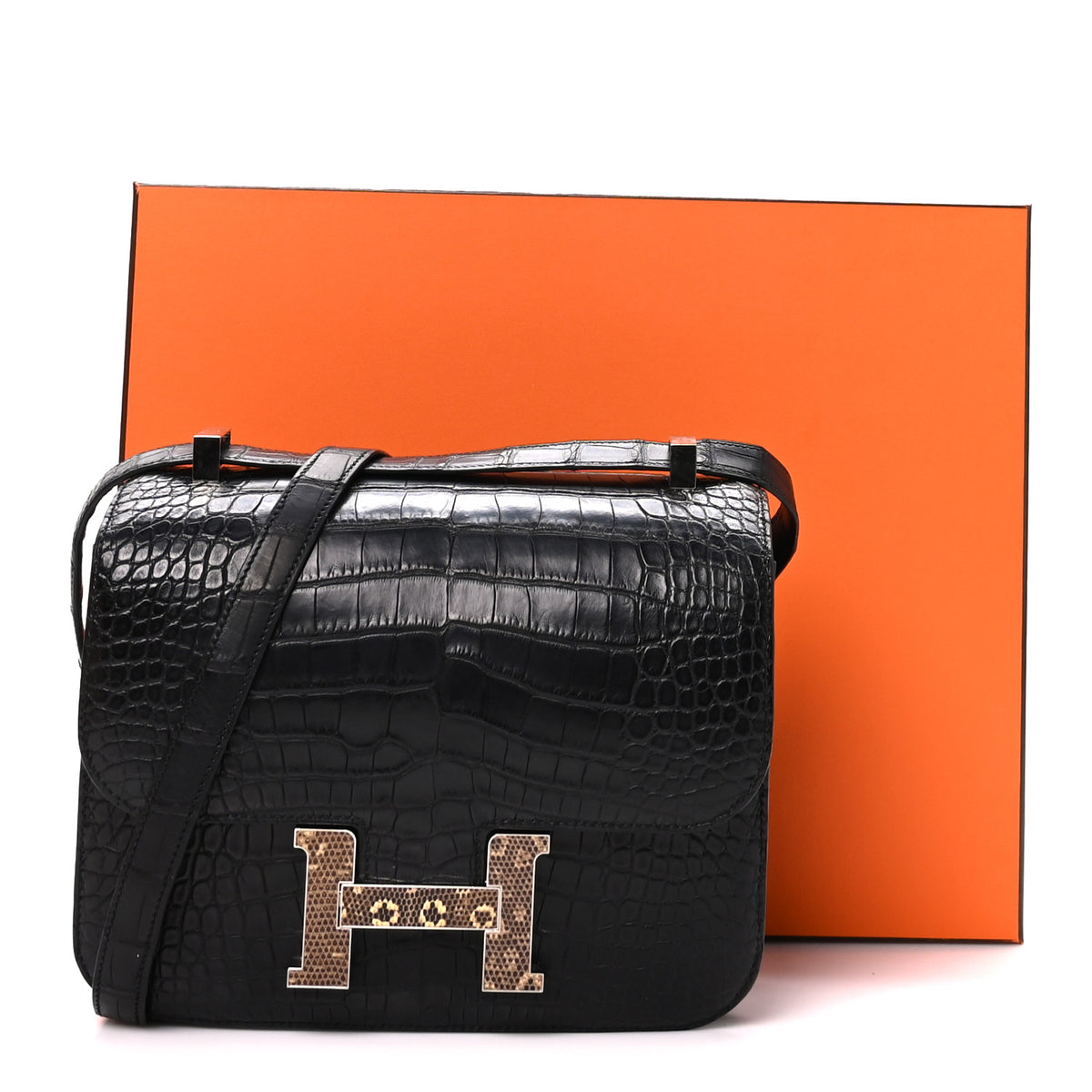 Matte Alligator Lizard Constance 24 Black Ombre