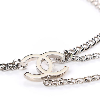 Chanel Enamel CC Ceinture Fantai Adjustable Belt Silver 3 of 5