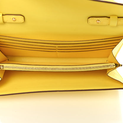 Hermes Ostrich Constance Long Wallet To Go Jaune Citron 5 of 11