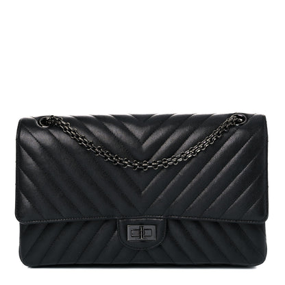 Chanel Sheepskin Chevron Quilted 2.55 Reissue 226 Flap So Black 1 of 20