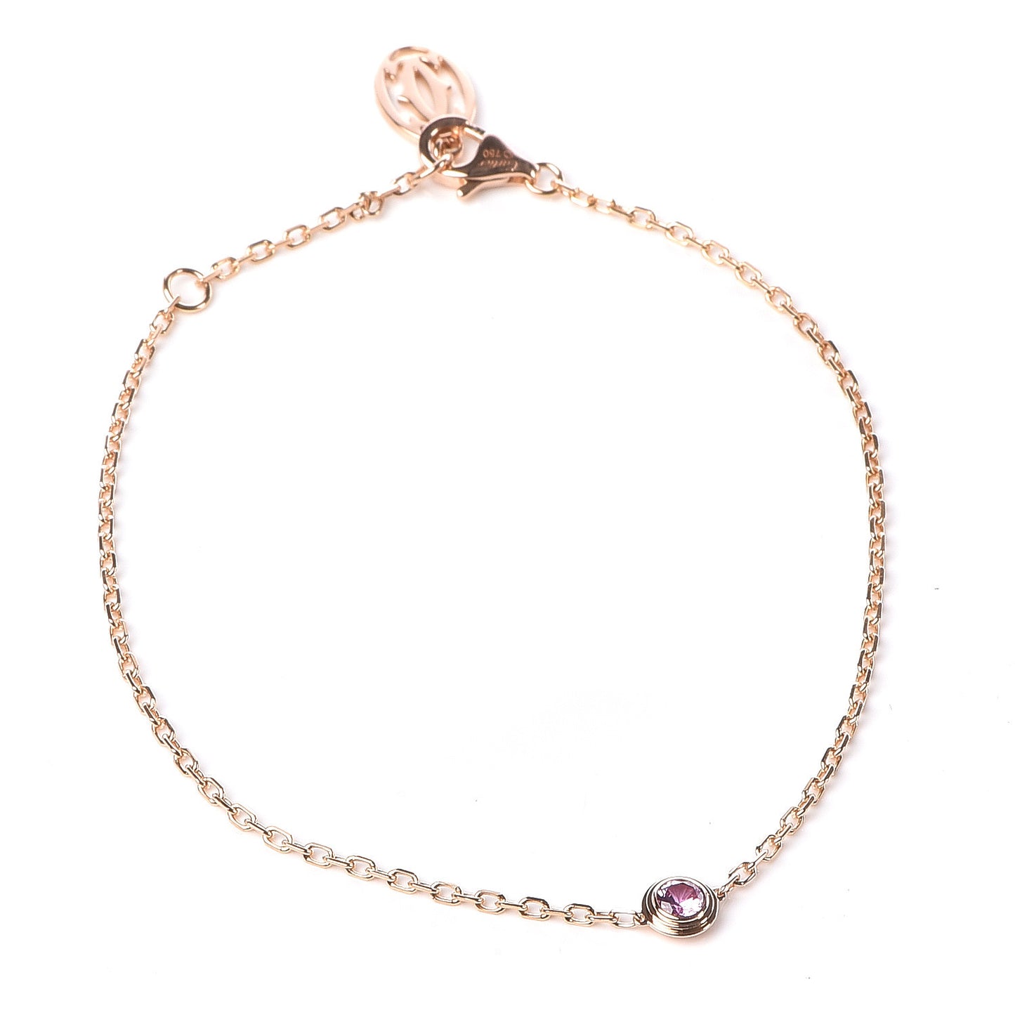 18K Pink Gold Pink Sapphire D'Amour Bracelet