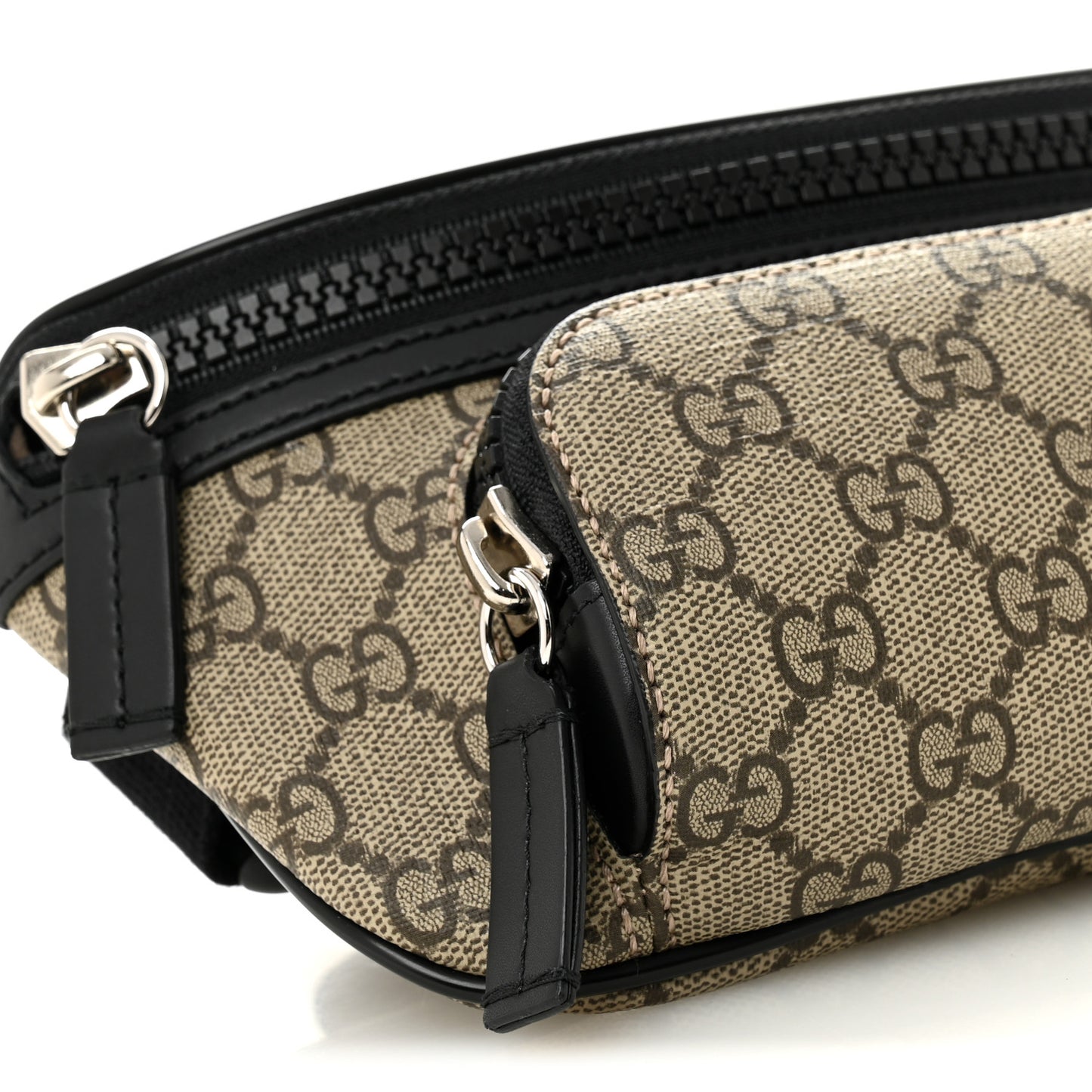 GG Supreme Monogram Belt Bag Black