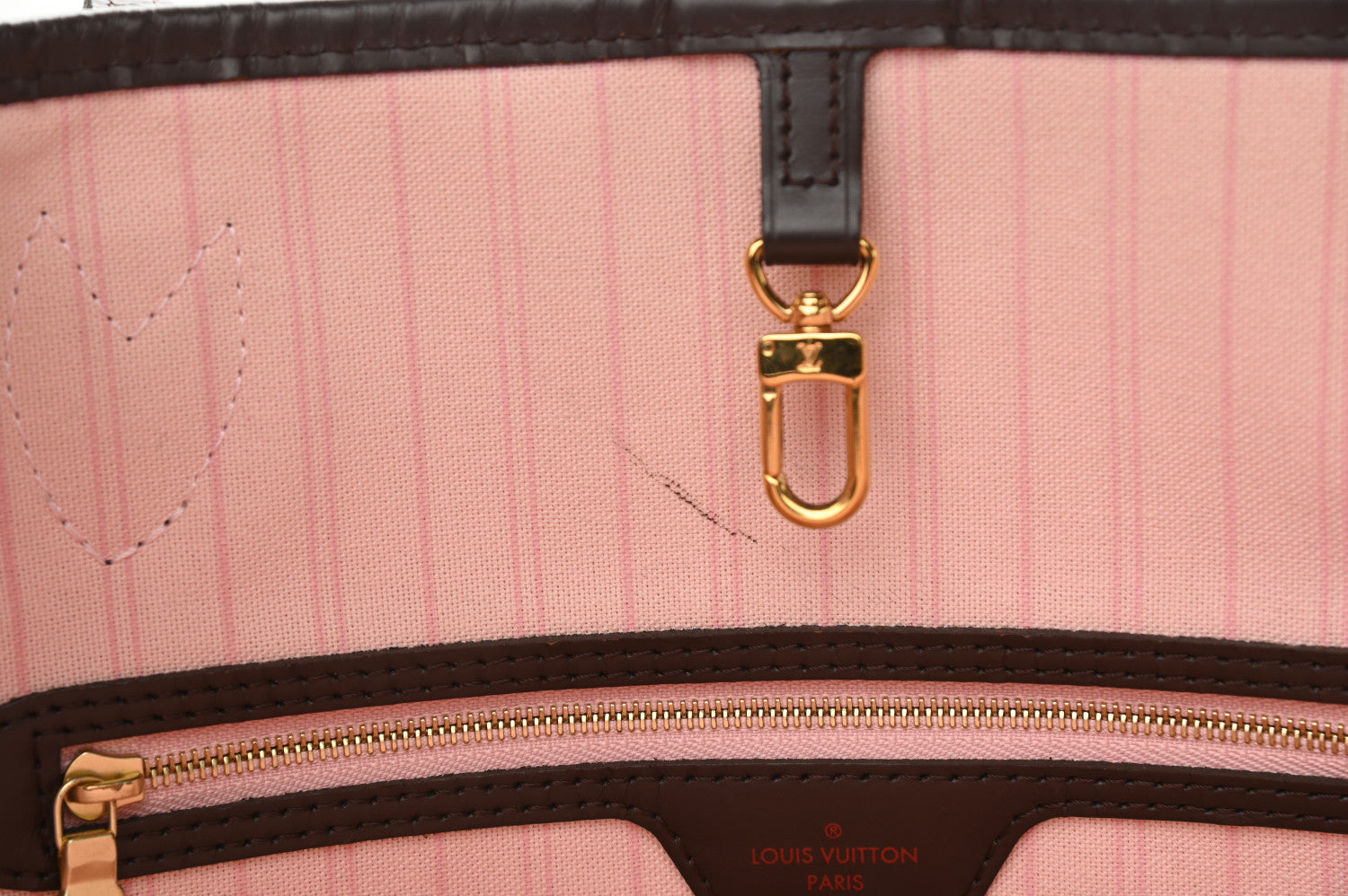 Louis Vuitton Damier Ebene Neo Neverfull MM Rose Ballerine 11 of 15