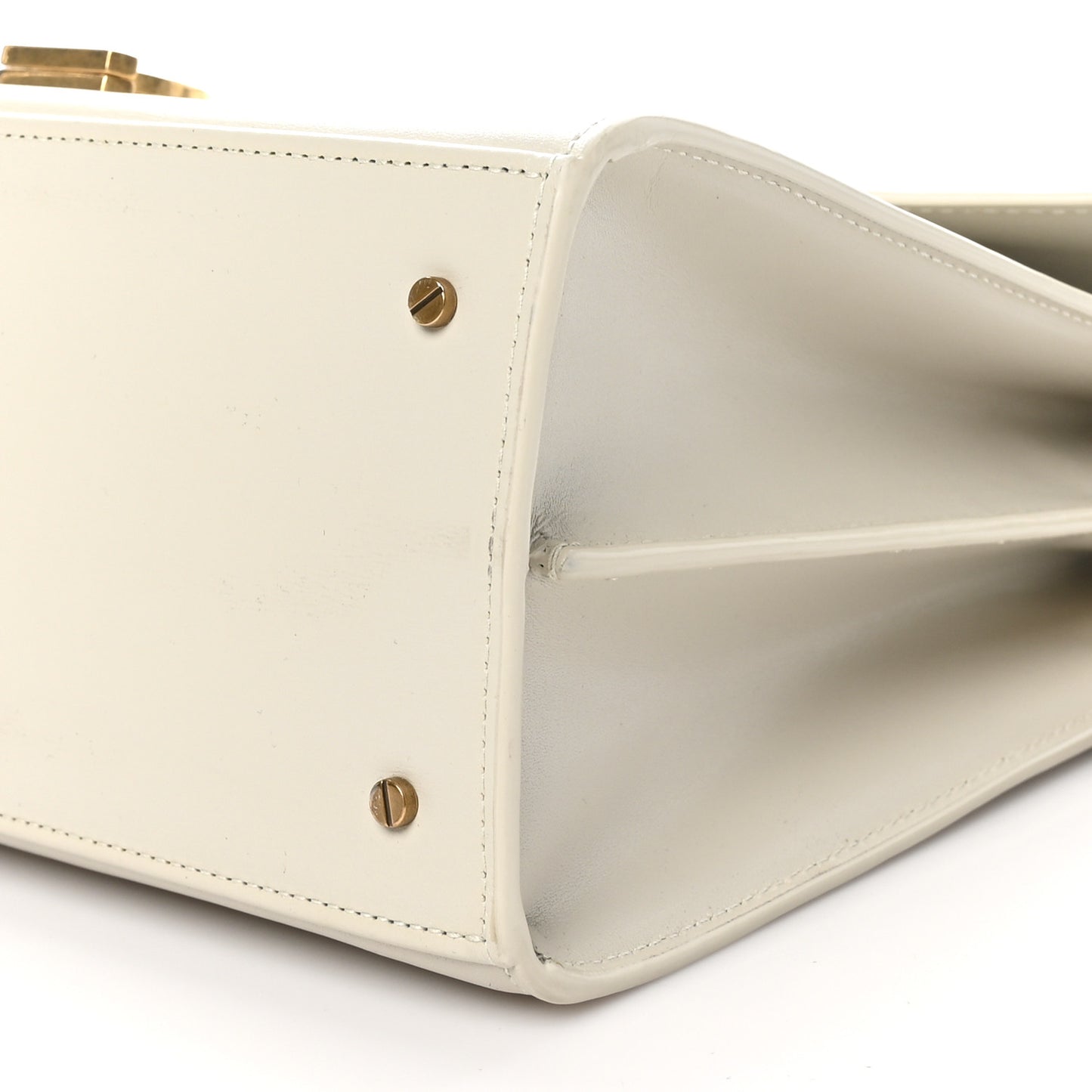 Smooth Calfskin Medium Classic Monogram Cassandra Top Handle Crema Soft