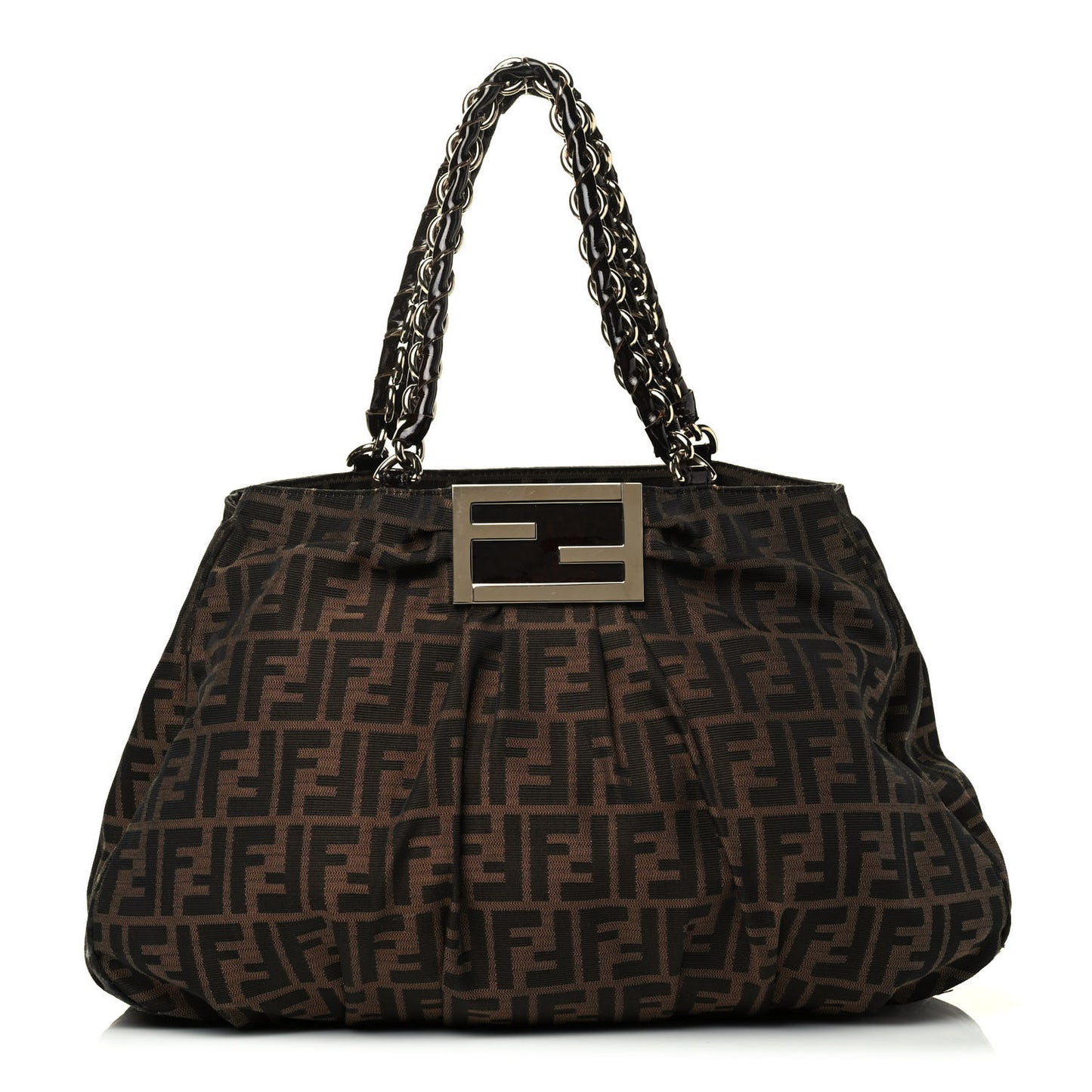 Zucca Patent Mia Tote Tobacco Burgundy