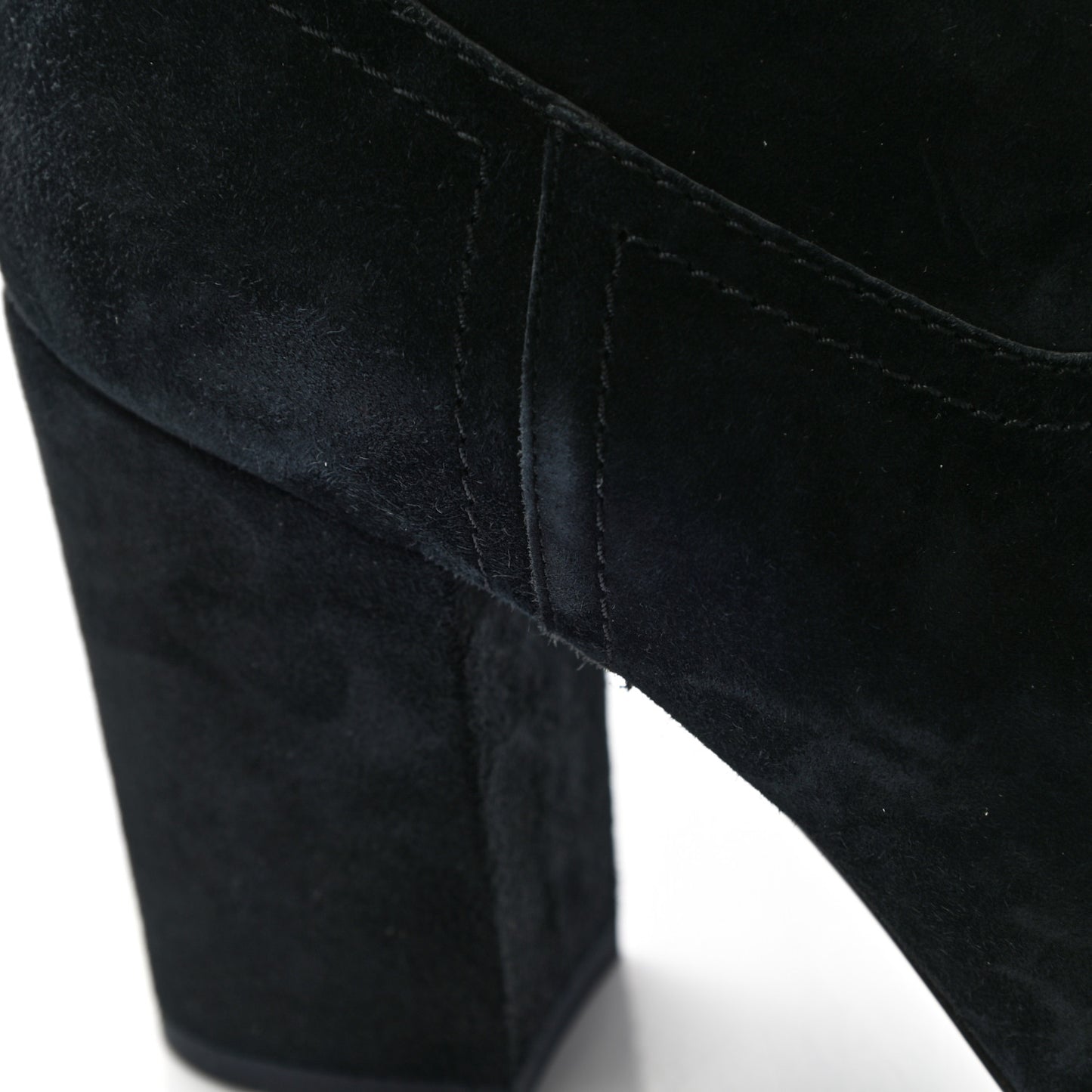 Suede Calfskin Fabric Short Boots 40.5 Blue