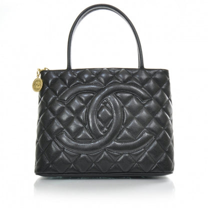 Chanel Caviar Medallion Tote Black 1 of 10