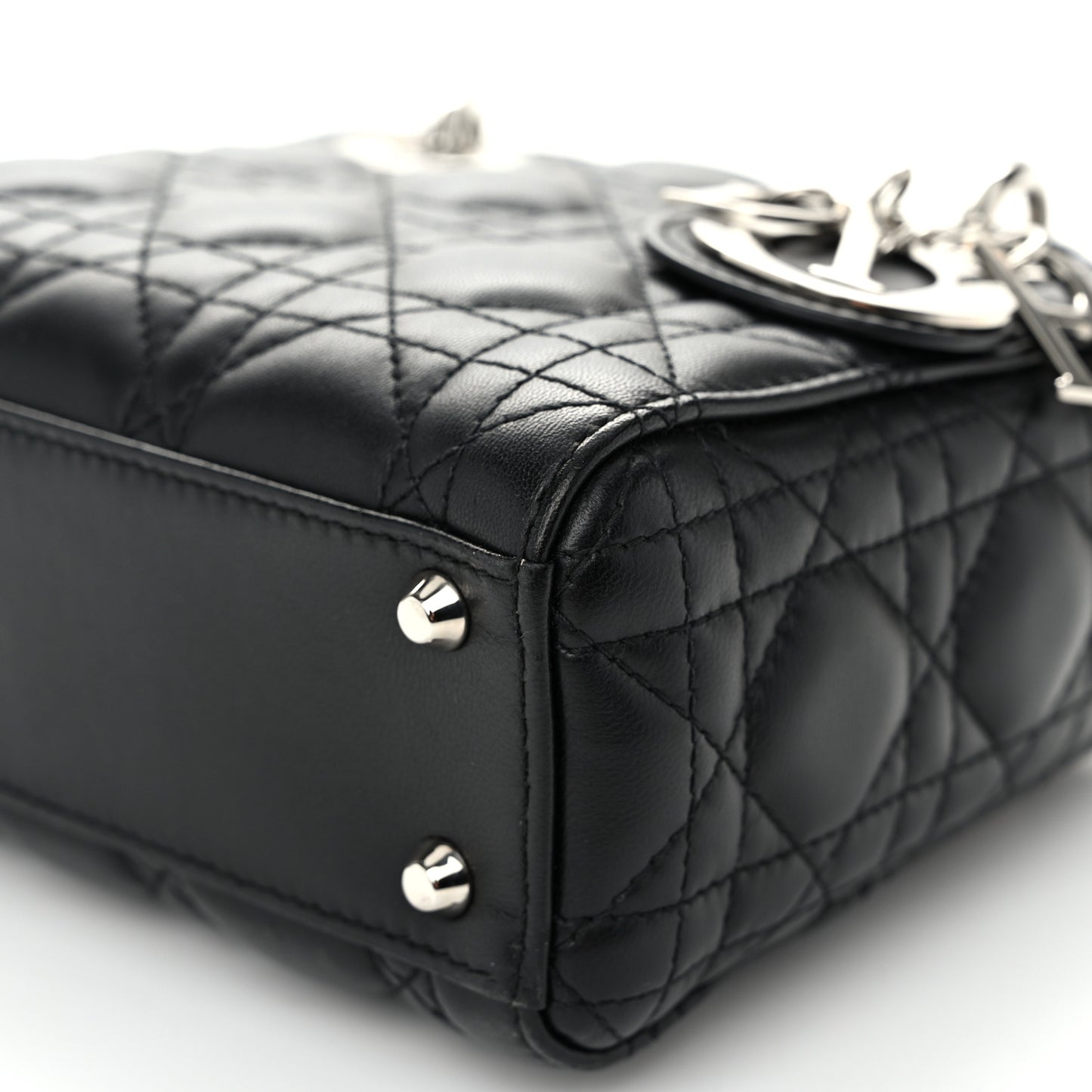 Lambskin Cannage Mini Lady Dior Black