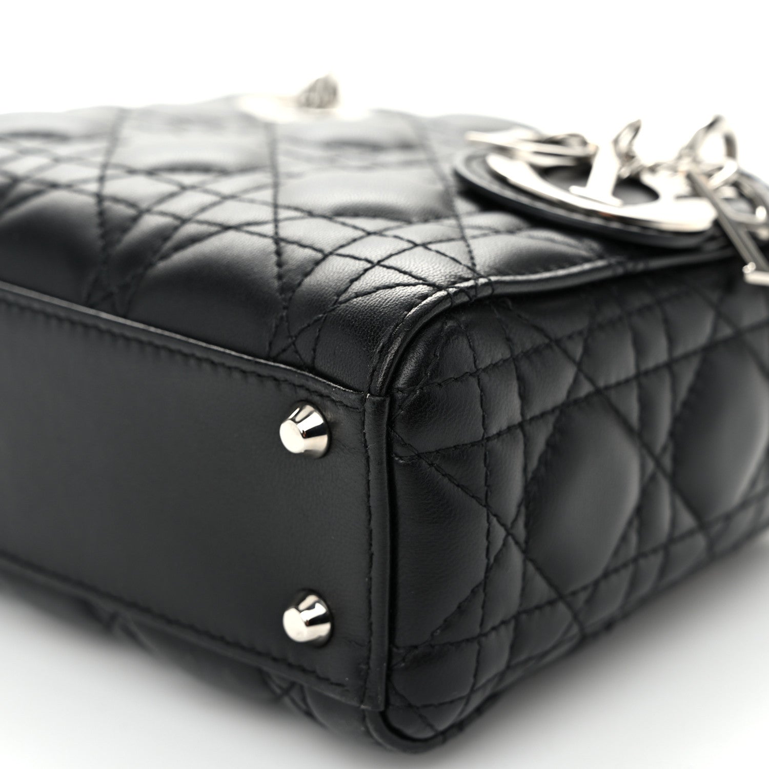 Christian Dior Lambskin Cannage Mini Lady Dior Black 10 of 10