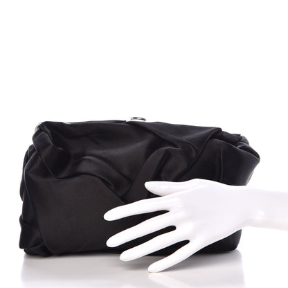 Proenza Schouler Satin Ruffle Frame Clutch Black 2 of 8