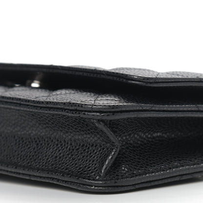 Chanel Caviar Quilted Wallet On Chain WOC Black 10 of 11