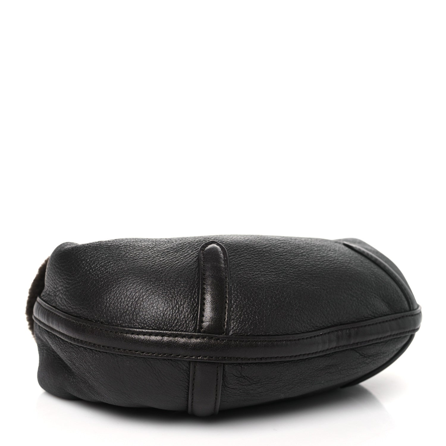 Bottega Veneta Calfskin Shearling Aviator Mini Jodie Dark Brown Fondant 5 of 11