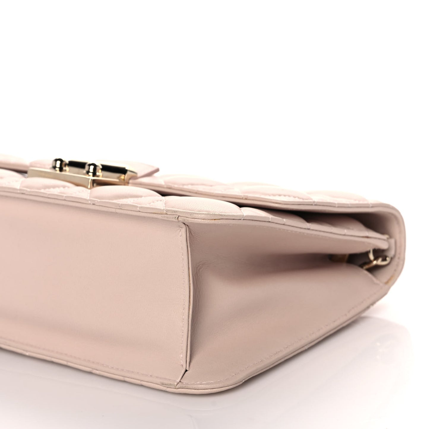 Lambskin Cannage Miss Dior Promenade Pouch Rose Poudre