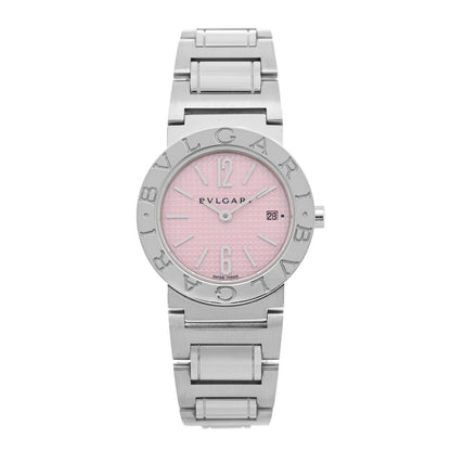Bulgari Stainless Steel Pink Mother of Pearl 26mm Quartz Watch 1 of 4
