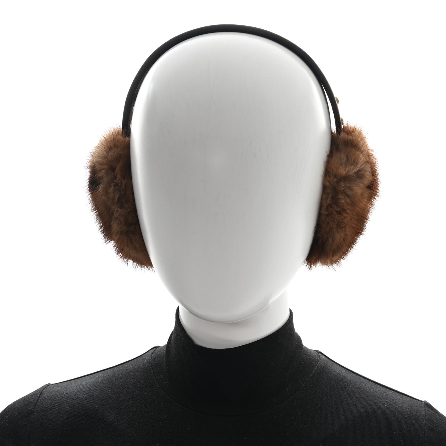 Mink Monogram Earmuffs Brown