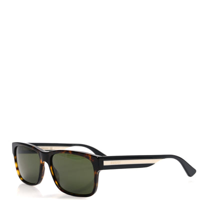 Gucci Acetate Square Frame Web Sunglasses GG0340S Havana 1 of 8