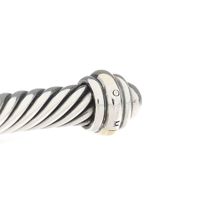 David Yurman Sterling Silver 18K Yellow Gold 4mm Cable Classics Bracelet 4 of 4
