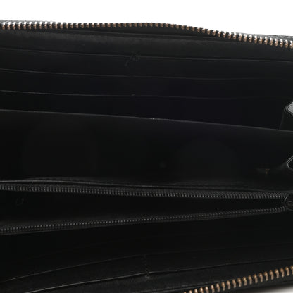 Gucci Calfskin Matelasse GG Marmont Zip Around Wallet Black 5 of 8