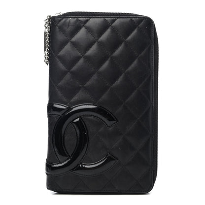 Chanel Calfskin Quilted Cambon Zip Around Organizer Wallet Black 1 of 4