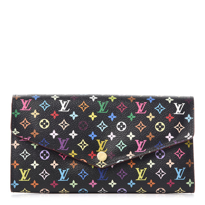 Louis Vuitton Monogram Multicolor Sarah Wallet NM Black Grenade 1 of 9