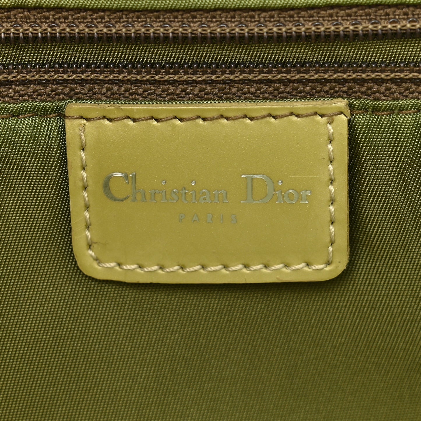 CHRISTIAN DIOR Snakeskin Malice Shoulder Bag Green
