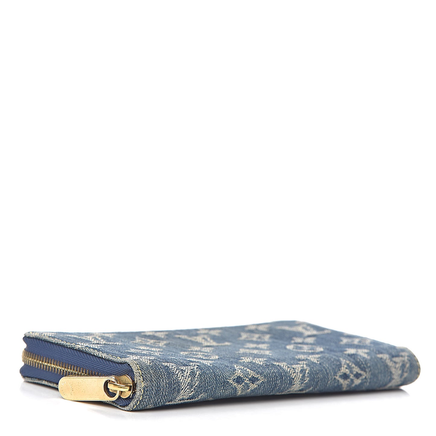 Monogram Denim Zippy Wallet Blue