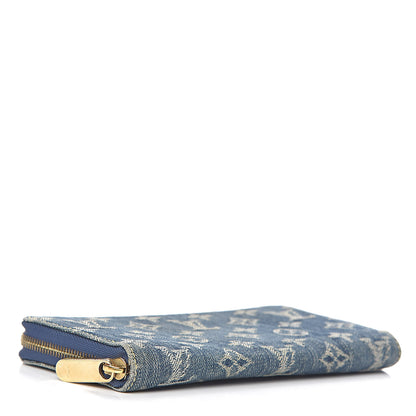 Louis Vuitton Monogram Denim Zippy Wallet Blue 4 of 7