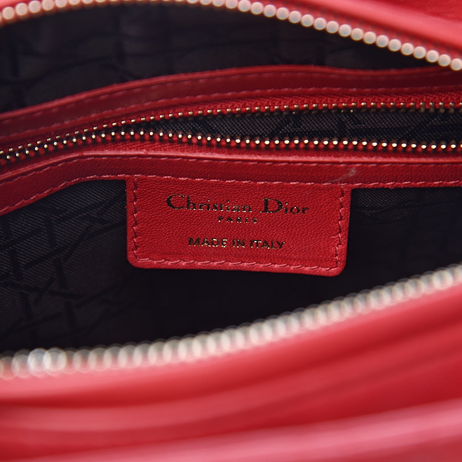 Christian Dior Lambskin Cannage Medium Lady Dior Red 6 of 10