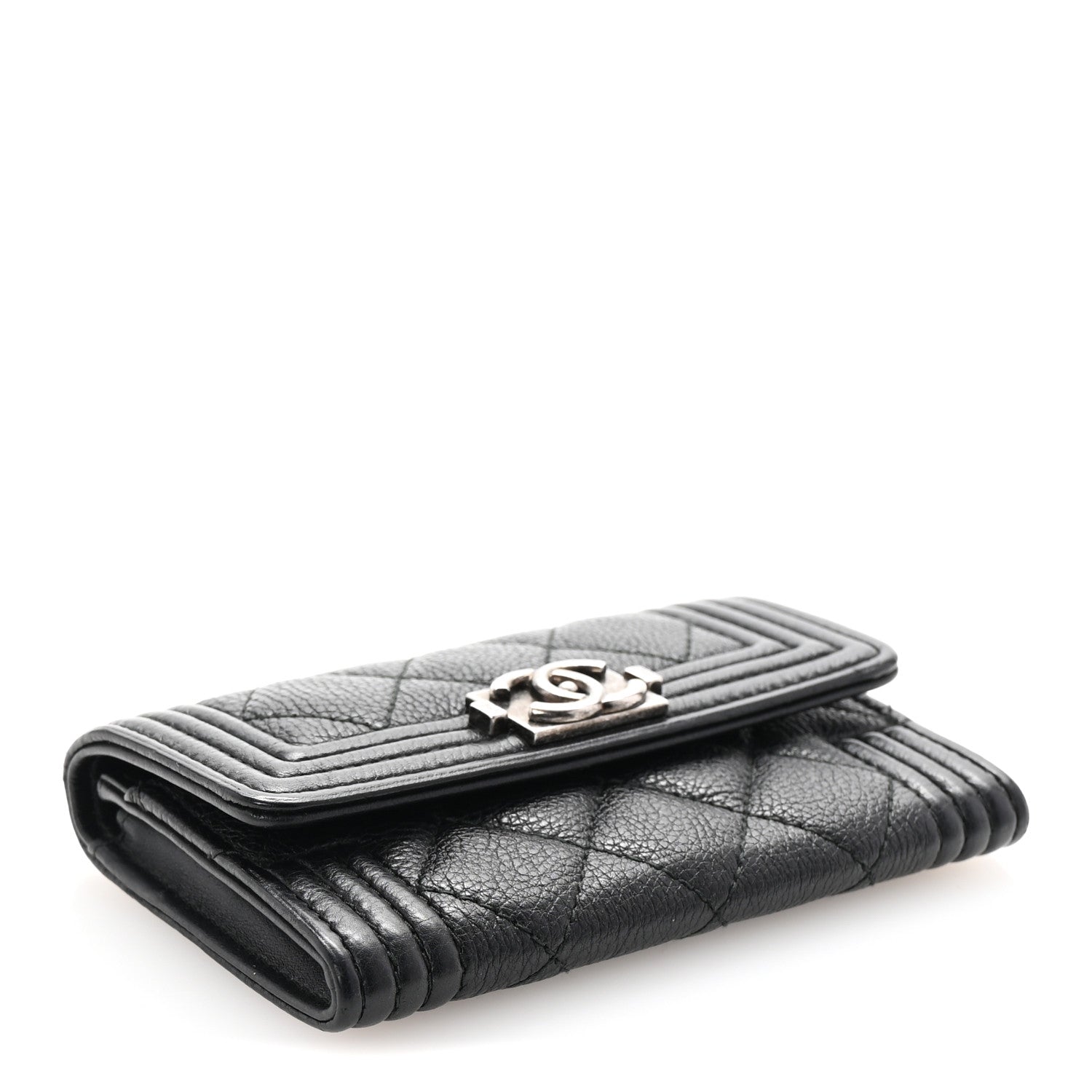 Chanel Caviar Quilted Boy Flap Card Holder Black 4 of 8