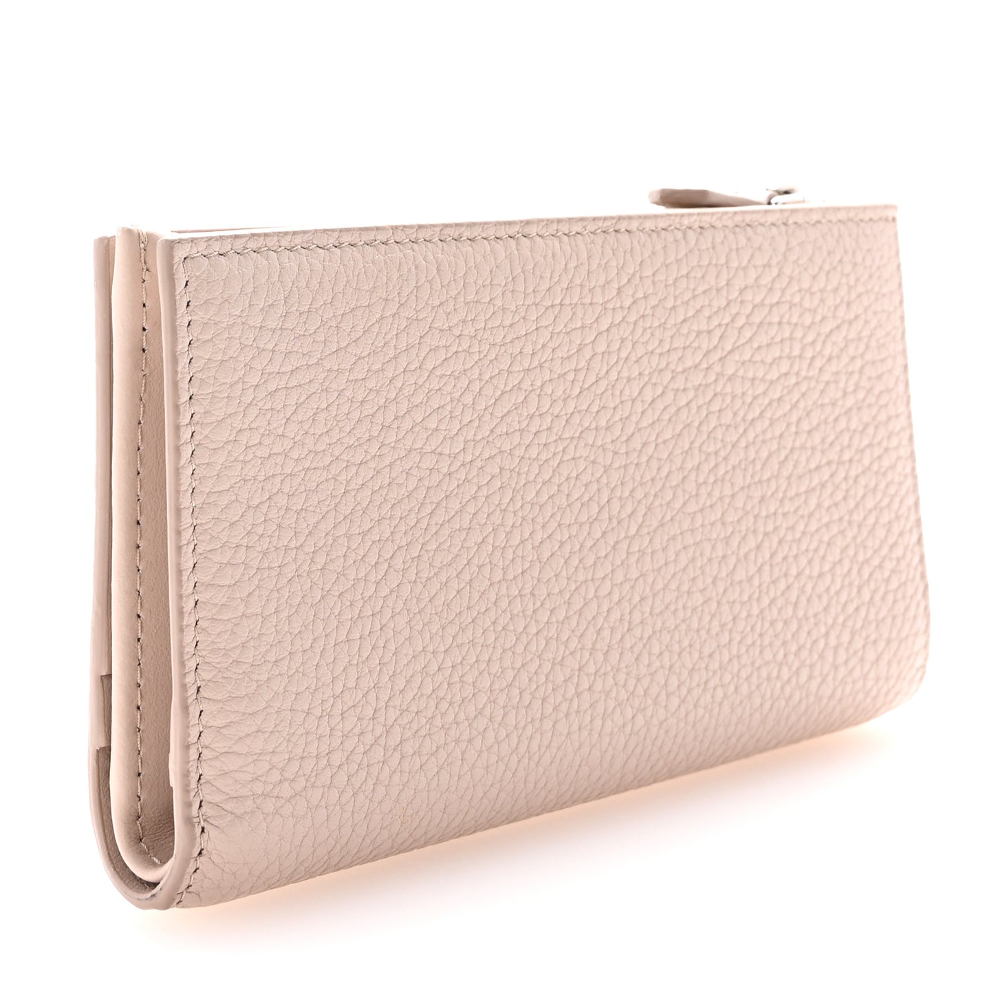 Vitello Daino Triangle Continental Zip Wallet Ninfea