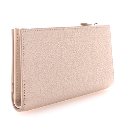 Prada Vitello Daino Triangle Continental Zip Wallet Ninfea 3 of 8