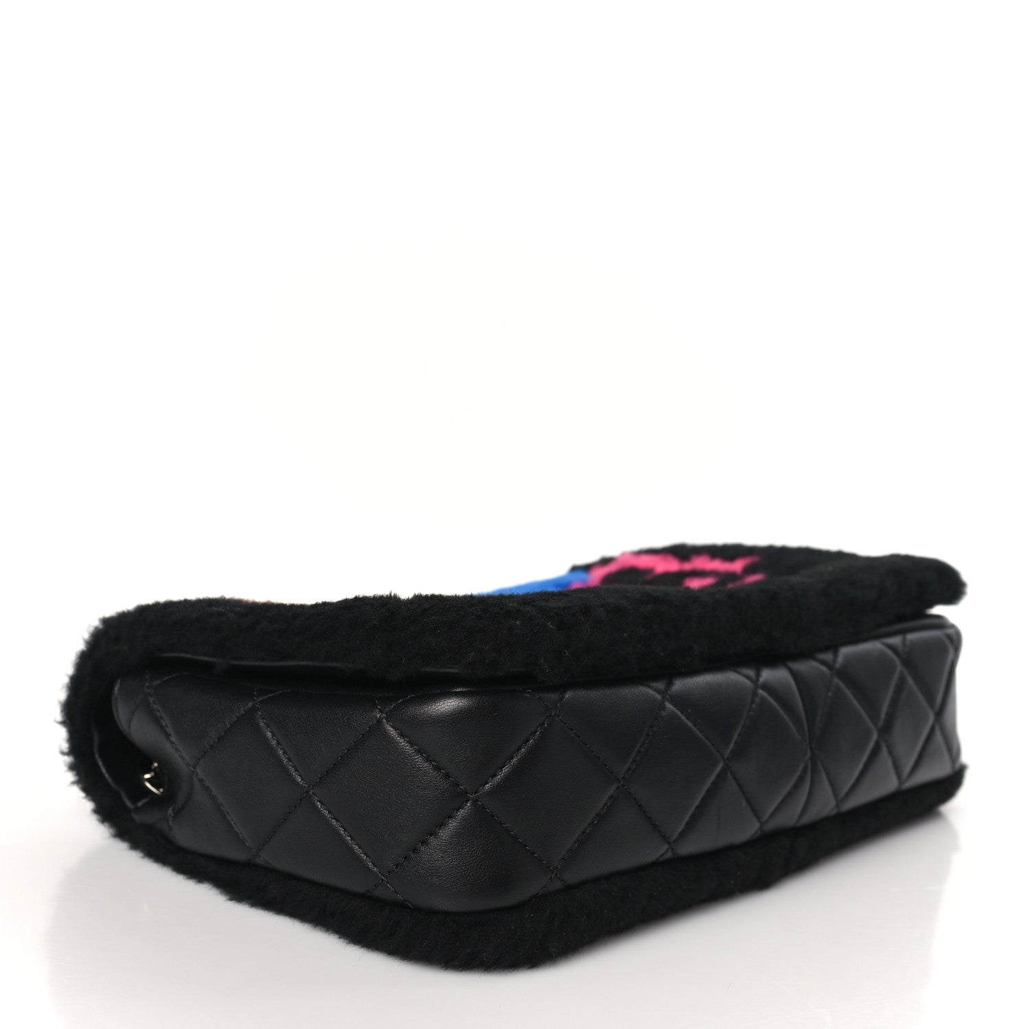 Chanel Shearling Lambskin Medium Chanel 100% Flap Black 4 of 9