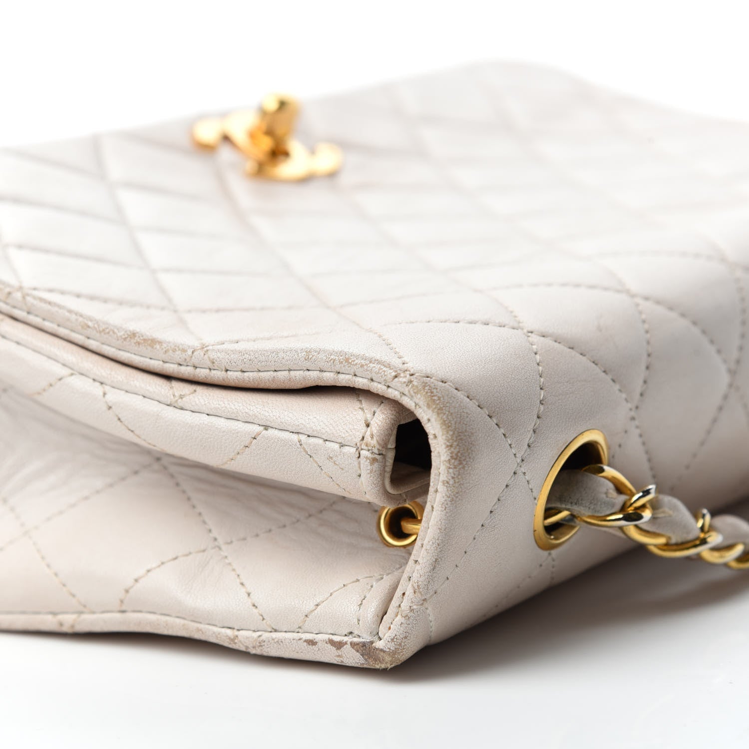 Chanel Lambskin Quilted Small Single Flap White 10 of 19