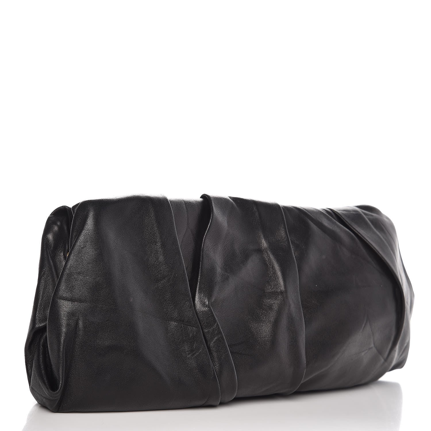 Prada Nappa Pleated Clutch Nero Black 3 of 9