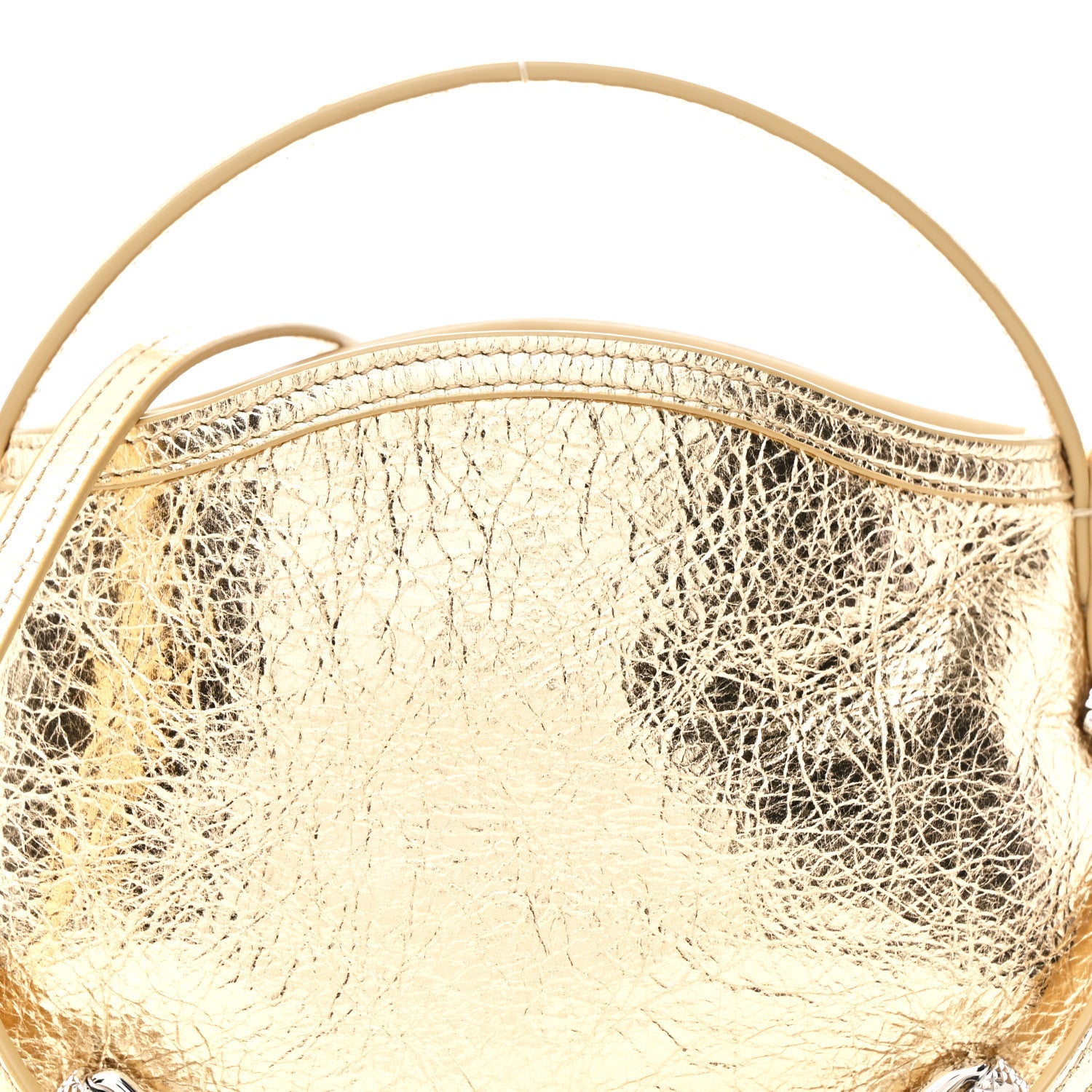 Givenchy Metallic Tumbled Calfskin Nano Voyou Bag Golden Sand