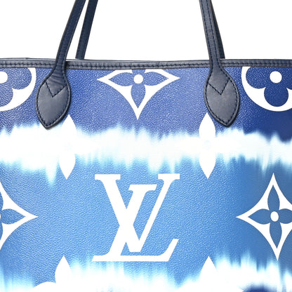 Louis Vuitton Monogram Escale Neverfull MM Blue 8 of 10