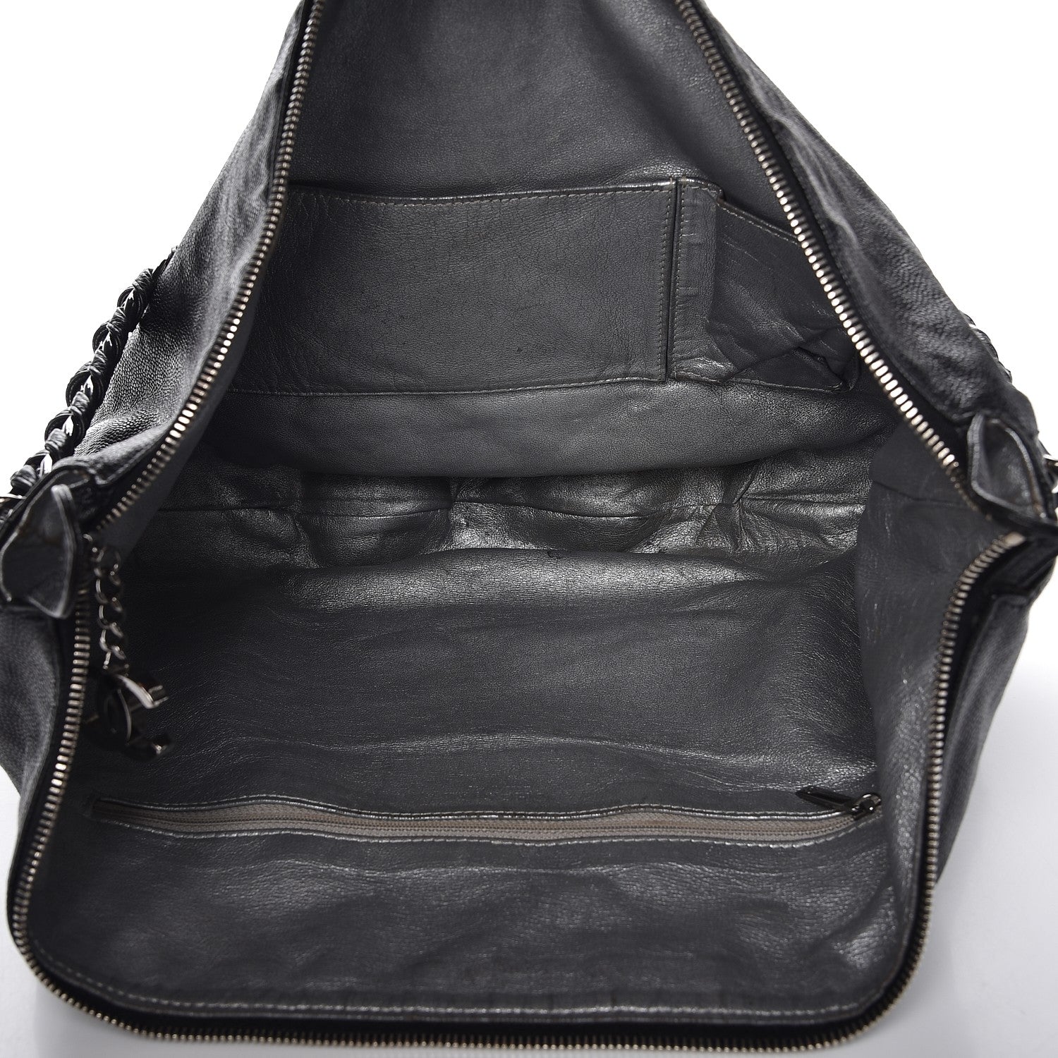 Chanel Glazed Caviar Modern Chain Hobo Black 5 of 11