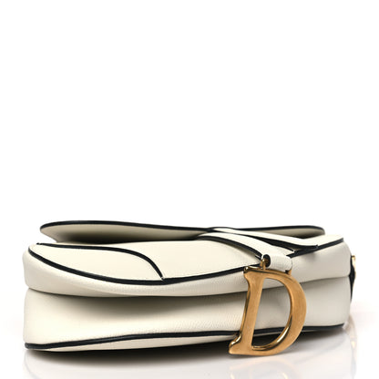 Christian Dior Grained Calfskin Saddle Bag White 4 of 8