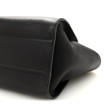 The Row Polished Saddle Calfskin Marlo 12 Tote Bag Black 9 of 9