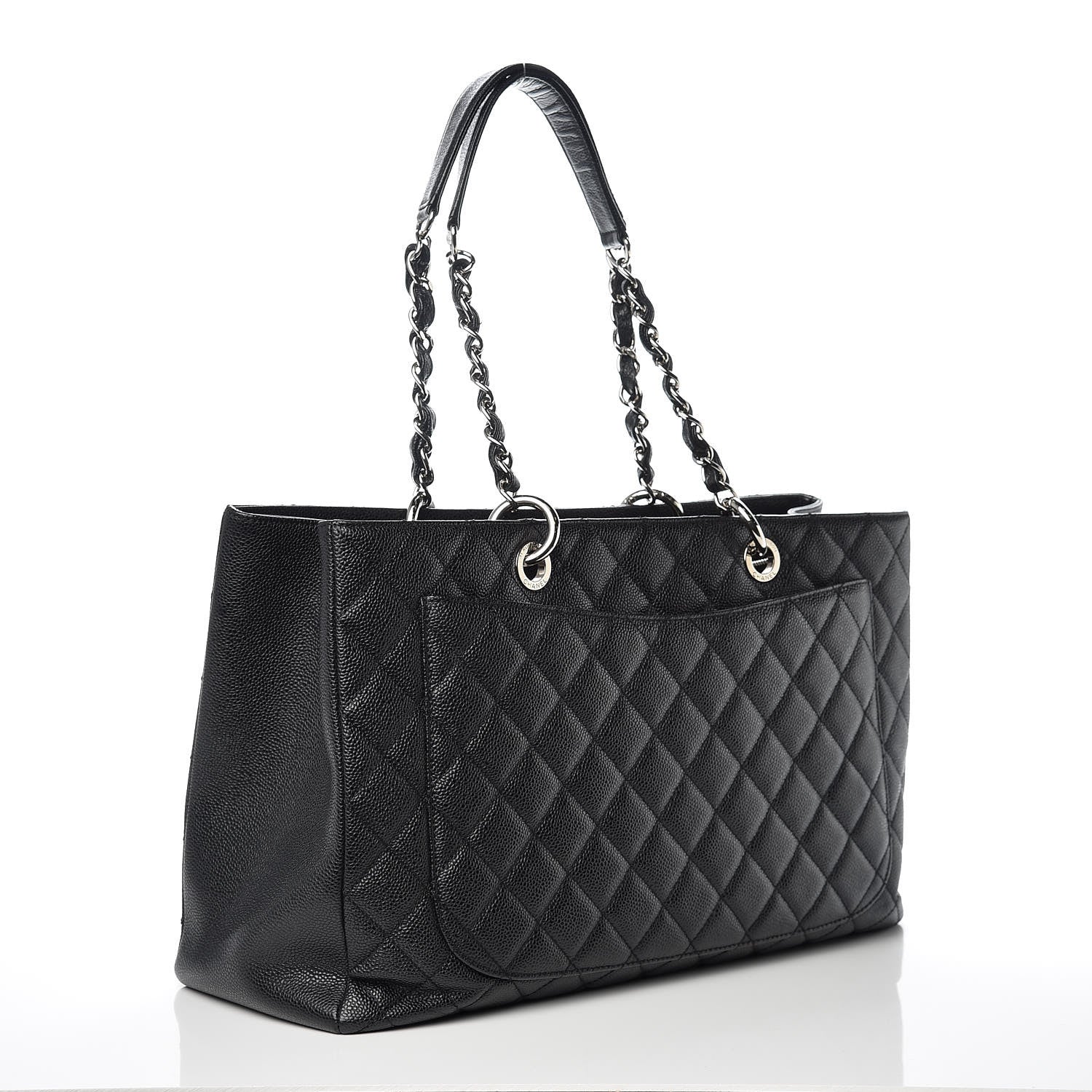 Chanel Caviar Quilted XL Grand Shopping Tote GST Black 3 of 14