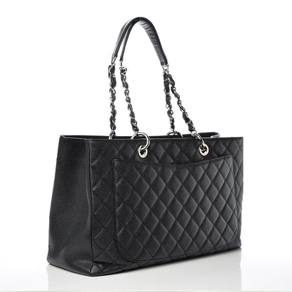 Chanel Caviar Quilted XL Grand Shopping Tote GST Black 3 of 14