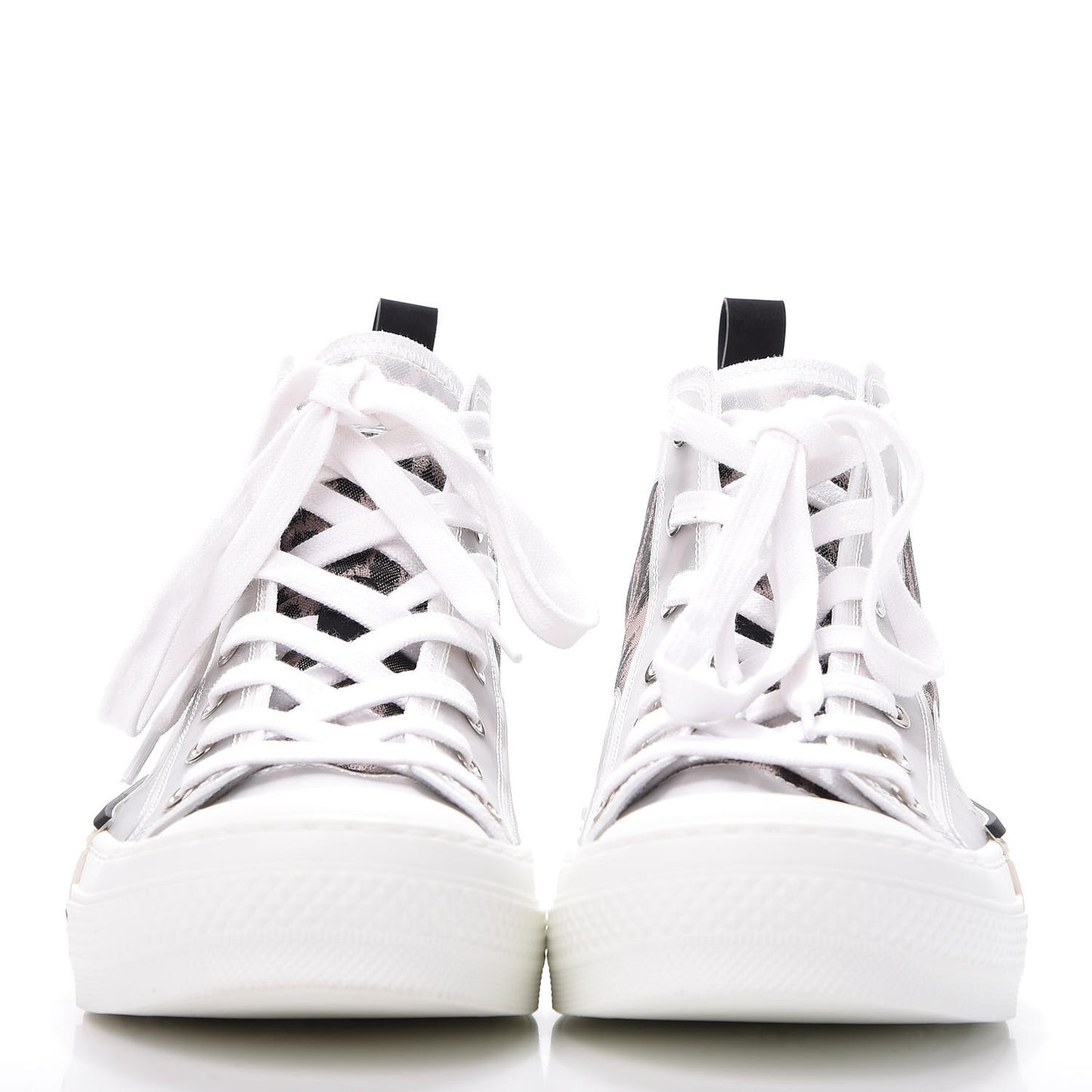 Canvas Leopard Print Mens B23 High Top Sneakers 37 White