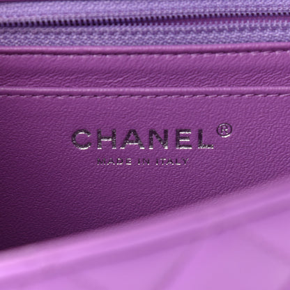 Chanel Lambskin Quilted Mini Rectangular Flap Purple 6 of 11