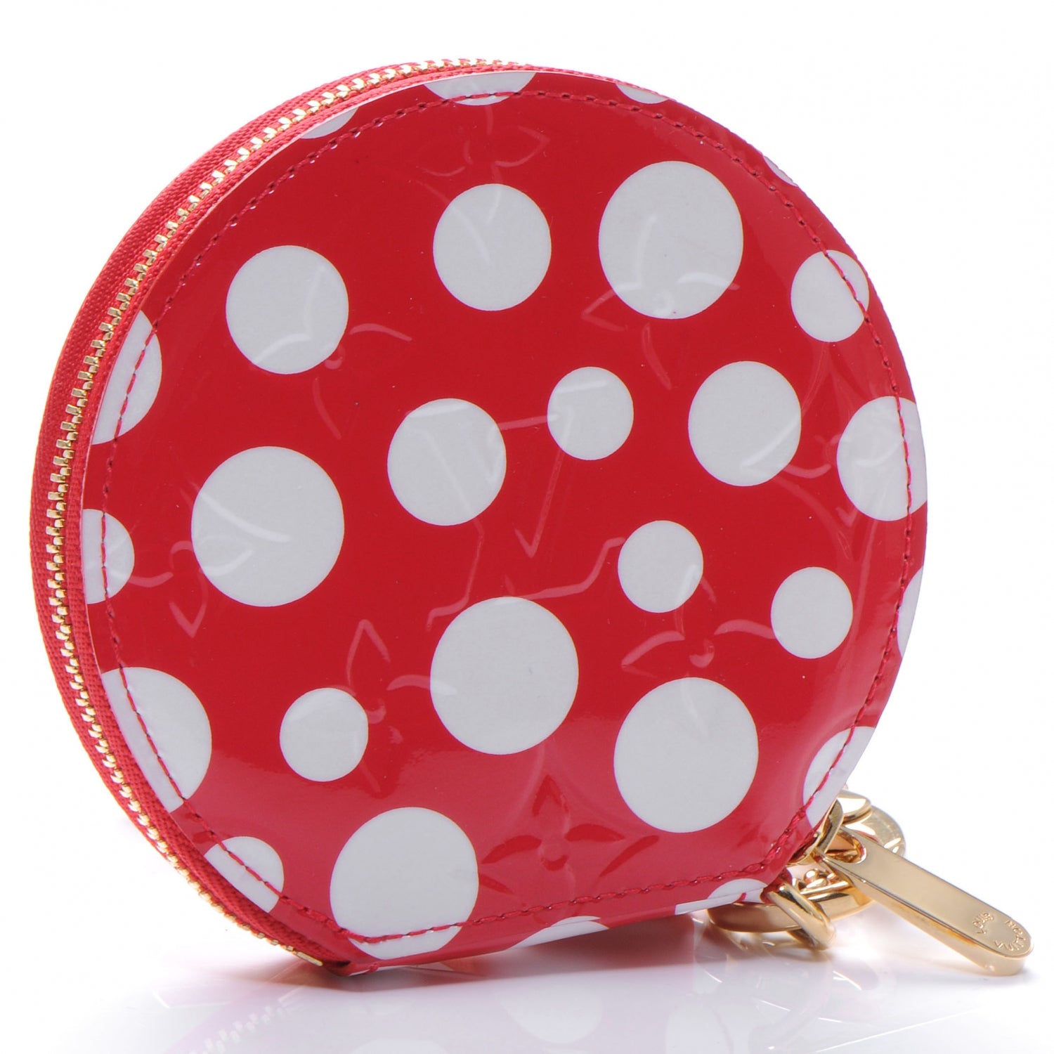 Louis Vuitton Vernis Kusama Infinity Dots Chapeau Coin Purse Red 3 of 7