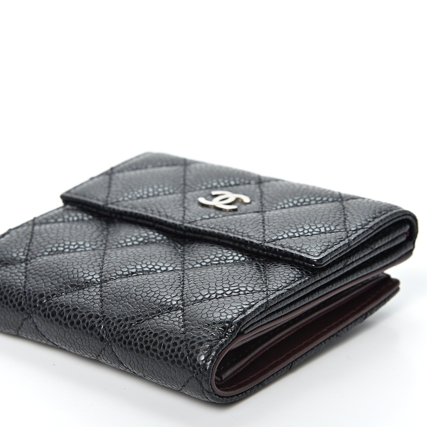 Chanel Caviar Quilted Compact French Flap Wallet Black 9 of 9