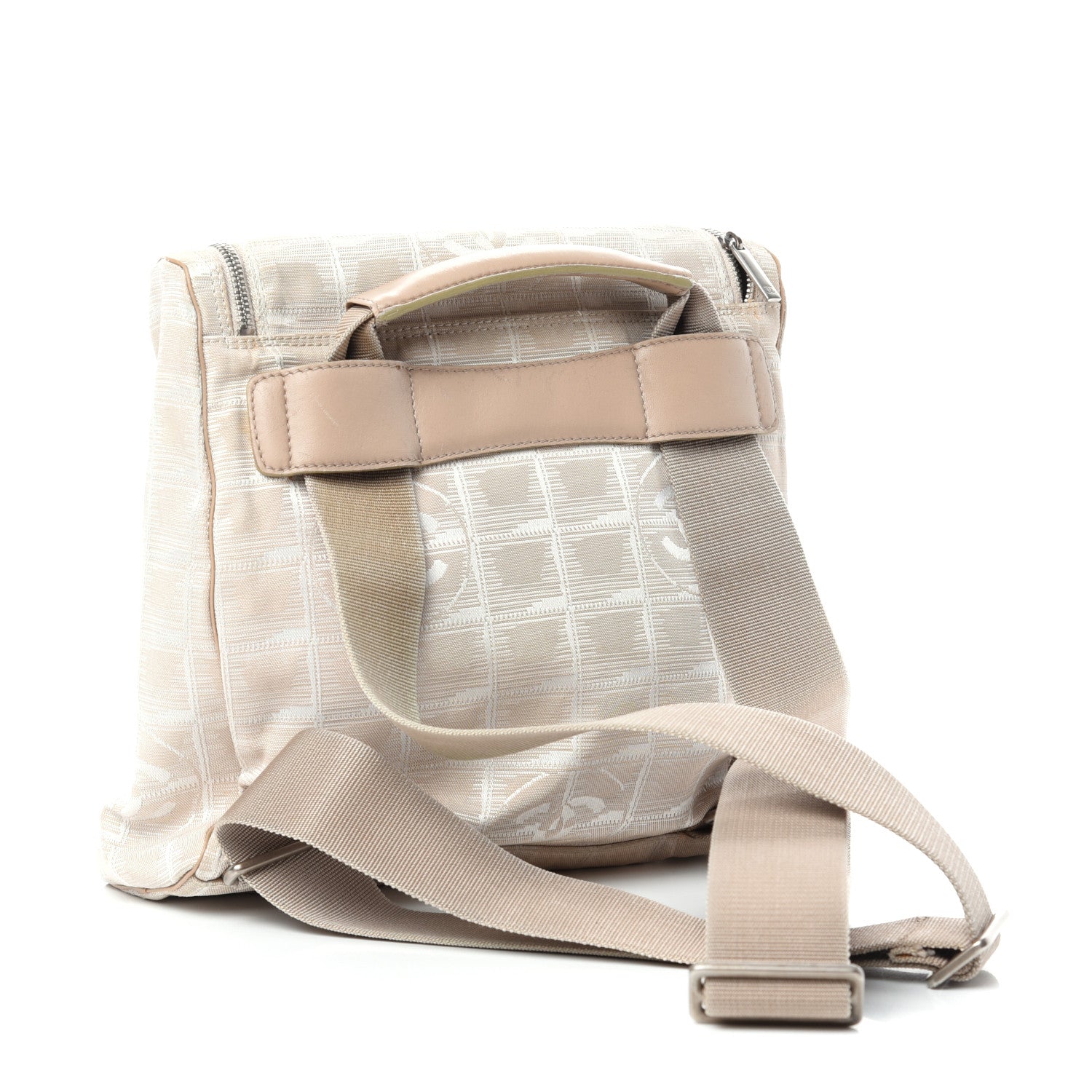 Chanel Nylon Travel Backpack Beige 3 of 10